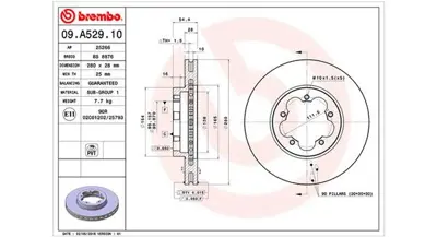 MAGNETI MARELLI 360406105300 Brembo Disk Transit On 1371394 F1017V BDA236820 202575 986479392 DF4820S BS7112B FR801V 1421419 78BD56322
