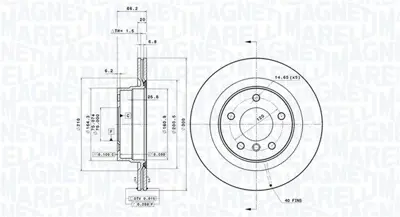MAGNETI MARELLI 360406087101 Brembo Disk 1 E81 Arka 34216764651 201558 DDF1507 34216855007 BW821V 6123110 DDF1549 BDC5436 MDC1647 9979310