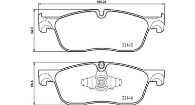 MAGNETI MARELLI 363700444026 Brembo Balata E-Pace X540 On C2C41984 LR072681 J9C17007 LR090687 MDB3837 163310 LR141734 8DB355025261 8DB355025701 P44026X