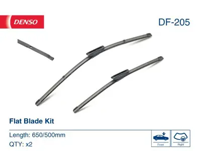 DENSO DF205 Wiper Blades 7N1955425 WKF7065B 1850538 A3397007311 A1668201045 3397007568 A2518200645 3397007392 DXR70CB01 7M3955426A