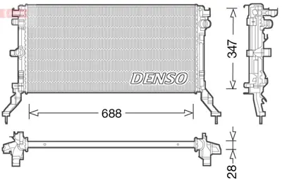 DENSO DRM23039 Engine Cooling 214100005R PL493029 CR895000P RA0231020 RT2418 214100052R KRT2418 637603 DRM23039 8MK376745191