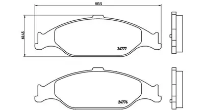 MAGNETI MARELLI 363700424082 Brembo Balata Mustang C On XR3Z2001AA YU2Z2V001DA KD6748 8DB355014611 2477601 276000 363700201856 MD8288 SP4304 P24082