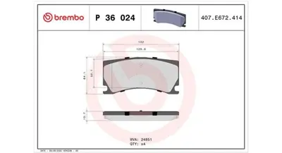 MAGNETI MARELLI 363700436024 Brembo Balata Xkii  X150onarka 1610696480 P36024 137800 MBP1701 BP1701 P1278300 362137800 C2P15994 2299103 37765