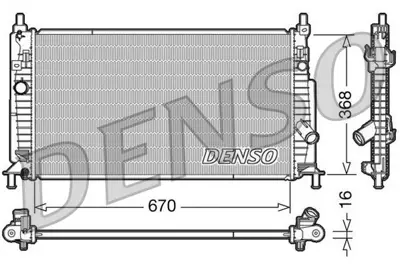 DENSO DRM44020 Engine Cooling LF8B1520Y MZ2237 Z6681520Y 53905 60272237 1273057 DRM44020 68521 105754 701613