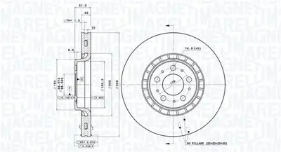 MAGNETI MARELLI 360406085801 Brembo Disk Xc90 I 275 On 30657301 31262489 9984810 DDF1371 230974 204853 24013001161 610370750 24977 306573015