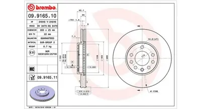 MAGNETI MARELLI 360406008300 Brembo Disk Bls On 46836491 23549 MDC1632 54187 24012501411 25096 DF4293 DDF1191C 430149820 24112501411