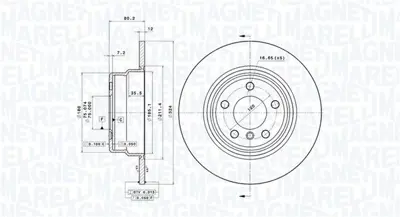 MAGNETI MARELLI 360406017001 Brembo Disk X5 E53 Arka 34211164911 6041894 8DD355127651 92107400 1164911 BS6230 D1505 MBD1925PD BD1046 34216859678