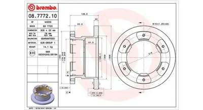 MAGNETI MARELLI 360406106100 Brembo Disk Daily Iii  Arka 42471150 NSX118110 5290200P DSK2894 CD5236S 59273 8777210 CVD627 230626072 NCA118110