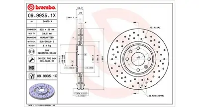 MAGNETI MARELLI 360406139002 Brembo Disk C4 Coupé La_ On 9687602180 665710 562267B 92133203 54332PRO 201938 424985 92133200 DF4363 8DD355111321
