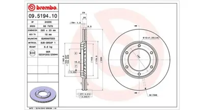 MAGNETI MARELLI 360406034600 Brembo Disk Patrol Gr Iv On ADN14336 40206C7000 V321 DDF218 982000356 40206G9500 MBD0442 345013 812014109 98200035601
