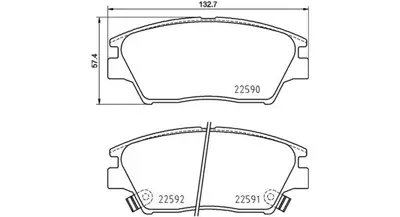 MAGNETI MARELLI 363700477001 Brembo Balata Tivoli 48130350B0 2210980 ADG042168 27SS020 PAS04AF LP3263 170629 402B1329 SP1761 10980