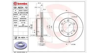 MAGNETI MARELLI 360406094100 Brembo Disk Fortuner N5, N6 435120K060 1421609 8120131024C 562861JC RAD1634C D1973 RT20410GLT9 DI2008 DF1289 8120131024