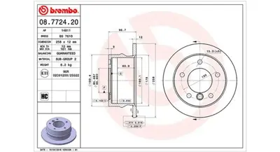 MAGNETI MARELLI 360406032900 Brembo Disk Mb G W463 Arka 2D0501203 2D0501204 902423071207 DF29492 A9024230412 A9024230312 A902423041204 5898 52144 92105300