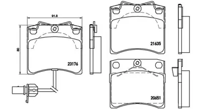 MAGNETI MARELLI 363700485048 Brembo Balata Transporteriv On 7D0698151C GDB1368 BL1118A2 FDB1492 573046 7D0698151H BBP1702 141321 BPA038511 2201632