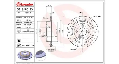 MAGNETI MARELLI 360406110902 Brembo Disk Mini R50, R53 BG3662C 34216774987 986478601 DDF1128 150344620 92175003 DDF1128C 24011002711 15048 54750