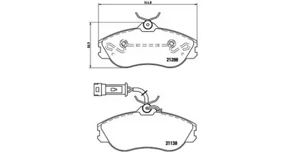 MAGNETI MARELLI 363700485018 Brembo Balata Audi 100 C3 On 447698151A 447615115B FDB563 447615115M 895698151A 441698151E 895698151 447615116M AN4371K T5052