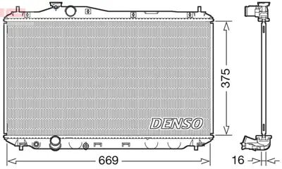 DENSO DRM40042 Engine Cooling 19010R1AA02 347550 25002296 19010R3AG01 PL082908R DRM40037 DRM40042 68093 681387 HD044R001