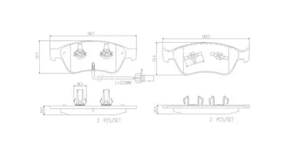 MAGNETI MARELLI 363700485102 Brembo Balata A6 C6 4f2 On 4E0698151 8DB355011021 BP12498 QP1470C 113175 P85102 4D0698151AB 4E0698151J BP1497 363700485102