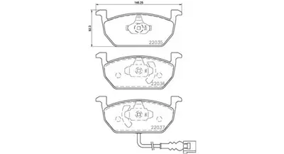 MAGNETI MARELLI 363700485137 Brembo Balata A3  8v7,8ve On 5Q0698151C GDB2080 1190 P85137 JZW698151AS MDB3761 2203501 FDB4454 T2438 ADB12224
