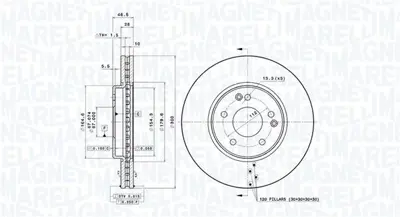 MAGNETI MARELLI 360406006801 Brembo Disk Classe C W203 On 2034210512 54060 C3M023ABE TXD0075 BS4540B 1636918780 528106 CD7136V 428106 1815313341