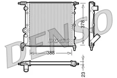 DENSO DRM23006 Engine Cooling 23812 80007B RA0230541 8446305 7701352698 7701034770 1026194SX 60432266 80014z 8200164413