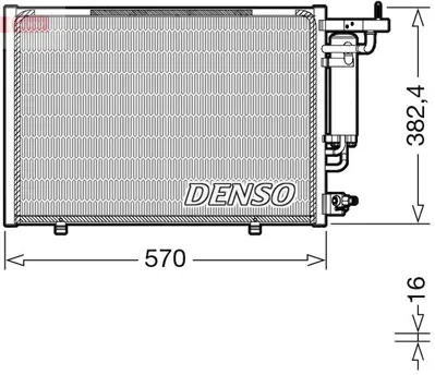 DENSO DCN10052 Condenser 92064N AV1119710FA 1915645 AC7000P 43768 940500 18005615 1915945 AV1119710KA 8FC351000401
