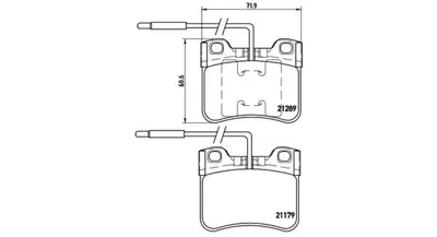 MAGNETI MARELLI 363700461034 Brembo Balata Ax Za- On 95647611 FO472981 13046040412 95646300 1617248780 BL1257A2 GBP724 FBP1128 AC469581D 5SP283