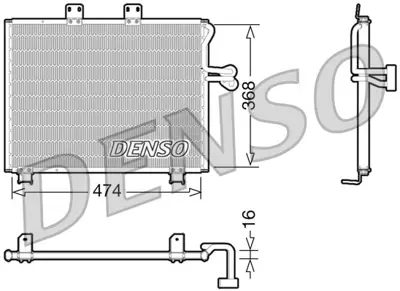 DENSO DCN06013 Condenser 43465 55037512AA 8182018 K55037512AE K55037512AA 55037512AC 55037512AD K55037512AD K55037618AF 55037512AB