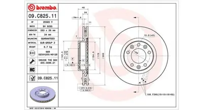 MAGNETI MARELLI 360406166401 Brembo Disk Berlingo Er, Ec On 9805961480 24012601831 C3P033ABE BDC6020 BD2820 24012601831SETMS 103601 SKBD0023246 9675223380 9830321