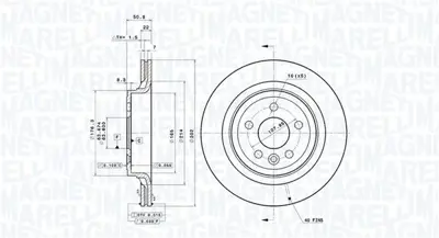 MAGNETI MARELLI 360406081201 Brembo Disk Xc60 156 Arka 31277357 BN0430E 344861 55939620 BS8298C 562605CH BS8298 DDF18021 92196403 78BD73052