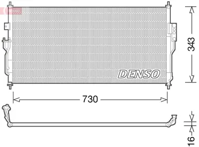 DENSO DCN46006 Condenser 2765095F0B DN5382 DCN46006 107995 2765095F0A 33005382 940363 350645 822583 LRAC14FC