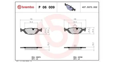 MAGNETI MARELLI 363700406009 Brembo Balata 3 E30 Arka 34211153196 986461111 2067517005T477 FDB296 34211157758 34211158323 34211154399 34211158642 221509 BP244