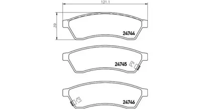 MAGNETI MARELLI 363700410060 Brembo Balata Epica Kl1 Arka FSL4305 SP1119R PCP1361 5550086Z00 BP12564 PAD1672 5502225013 8DB355014491 J3610907 LVXL1694