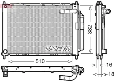 DENSO DRM46101 Engine Cooling 21400BC00A 68747 21400AX601 21400BC400 21400AX600 DNM370 21400BC00B RA0190200 21400BC40A 21400BC40C
