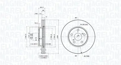 MAGNETI MARELLI 360406115501 Brembo Disk Ct Zwa10_ 4351247040 654010 54389 DRF620 590256150 BAR25124 MDC1417 4351247050 9584475 98200138901