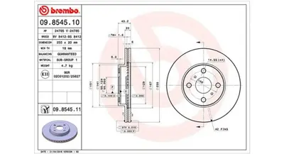 MAGNETI MARELLI 360406046600 Brembo Disk Mr2 Iii Zzw3_ On 435120D030 4351252030 4351217130 4351217120 986479012 DF7202 1014001811 9854510 92115603 9854511