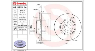 MAGNETI MARELLI 360406051200 Brembo Disk 740 744 On 31262209 24282E 98200055401 370037 V1251V DF29310 24112601051 54016 92055400 16094