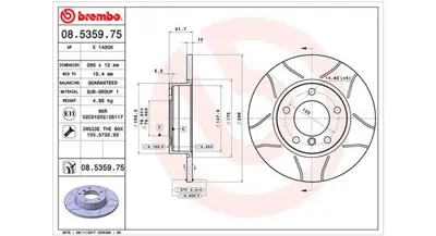 MAGNETI MARELLI 360406015905 Brembo Disk 3 E36 34111160673 BV7420 24111201261 50412 1815201532 230227 150126800 8535975 561550J 92055503