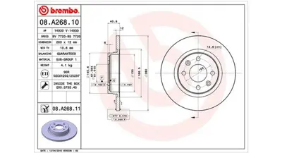MAGNETI MARELLI 360406061300 Brembo Disk Logan Ls_ On 1618870580 4534200000 BN0086 8200123117 235551 V4640003 D680900 PDC2015 MDC2087 SD12171