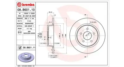 MAGNETI MARELLI 360406108500 Brembo Disk C-Max Ii 1683383 1829615 PB1958 AV612A315AA 92238903 231251C DF1085 F1024PR 986479762 562655JC