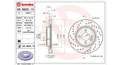 MAGNETI MARELLI 360406017402 Brembo Disk Mini R50, R53 34111502891 92107503 834113 9865511 BD2891 B1G22202041 24220 360406120300 186762 192564SPORT
