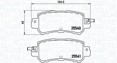MAGNETI MARELLI 363700449047 Brembo Balata Cx-3 Dk Arka DAY32648ZA K0Y12648ZC 182056 193037 PCP1202 LP2482 DP42135R ADB32241 P49047N 355020151