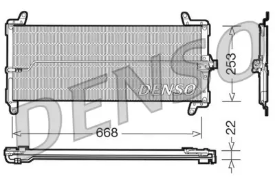 DENSO DCN09001 Condenser 7790646 DCN09001 8042025 RA7110460 FT5174 FIATA130 BC117 8FC351305331 350203117000 DCN090001
