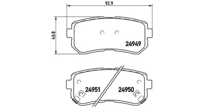 MAGNETI MARELLI 363700430046 Brembo Balata I20 I Arka 24136z 583021JA30 223521 600000099630 AB0349 DP1010100005 FD7290A DBP1956 2135604 DBP4408