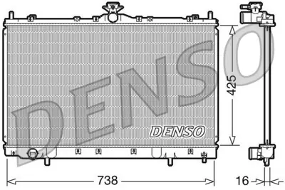 DENSO DRM45012 Engine Cooling 1350A198 MR993566 MN171216 53431 MT2217 MN171217 DRM45012 68182 60322215 735576