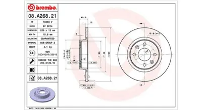 MAGNETI MARELLI 360406164101 Brembo Disk Twingo Iii Bcm On 402065345R 92175100 412171 DDF1502 1110052 680900 24011201711 BS7068 BG4045 5757