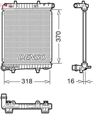 DENSO DRM07062 Engine Cooling B000622380 636016 40002411 16400YV030 1611071280 735633 M0210590 PE2411 DCM3936 550181