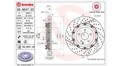 MAGNETI MARELLI 360406128903 Brembo Disk Clk C209 2094210112 25528Z BZ9138 18358OE 9954733 400551370 A2094210112 360406128903 18688