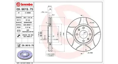 MAGNETI MARELLI 360406073805 Brembo Disk Berlingo 98200111601 92111603 1606401480 8DD355108371 986479924 311927 RS9697 526120 BFR380310 562129BC