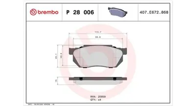 MAGNETI MARELLI 363700428006 Brembo Balata Civic Iv Hb On 45022SA7951 1501222613 FBP1527 BBP1369 45022SB2930 45022SD2507 45022SB2506 SPA501 19302 363916061066